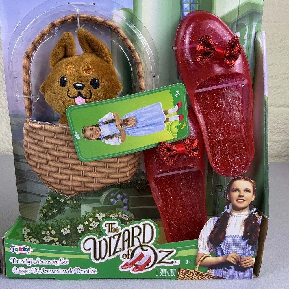 Jakks‎ Pacific The Wizard Of Oz Dorothy Dress 4-6X Shoes, Toto, & Basket 3+ NEW